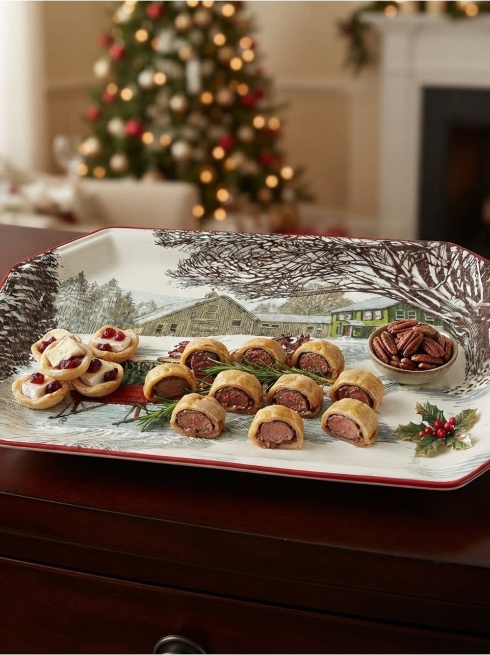Hallmark Christmas in Evergreen Holiday Serving Platter